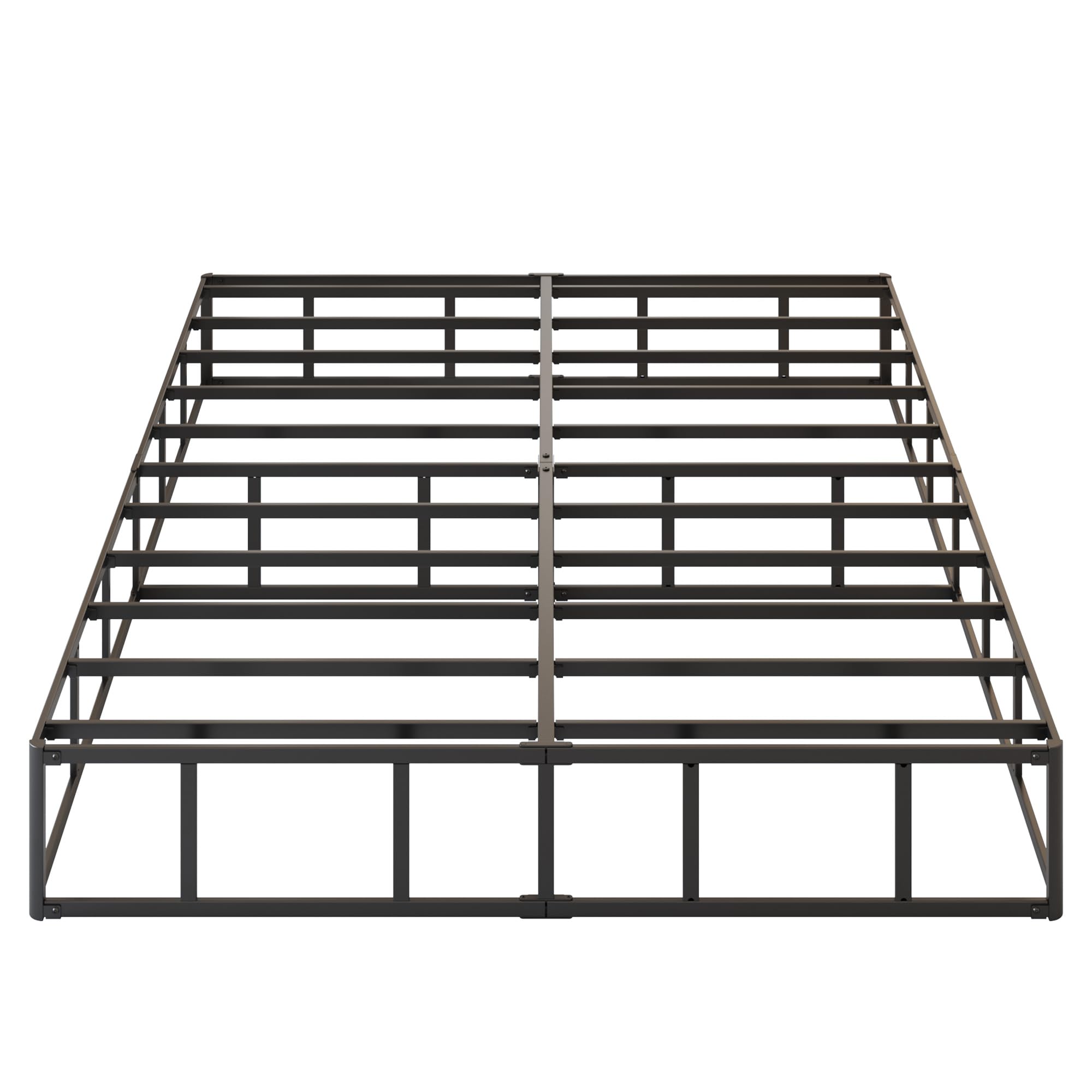 10 Inch Heavy Duty Metal Box Spring for Queen Bed - High Profile Sturdy Mattress Foundation with Fabric Cover, Easy Assembly & Noise Free, Black - Perfect for Bedroom, Guest Room & Dormitory Use