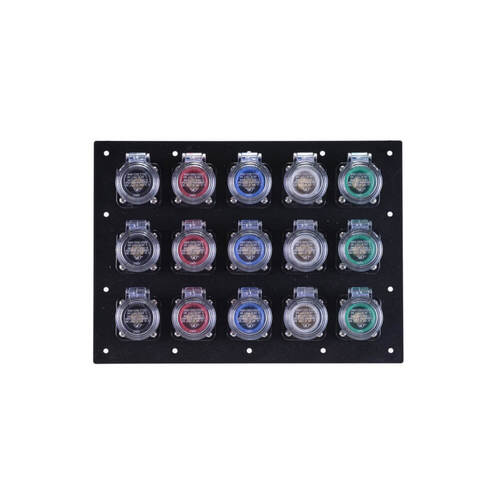 1200 Amp Female Threaded Post 15 Position CAM Lock Panel - Heavy Duty Electrical Power Distribution Panel for Industrial Equipment & Data Centers
