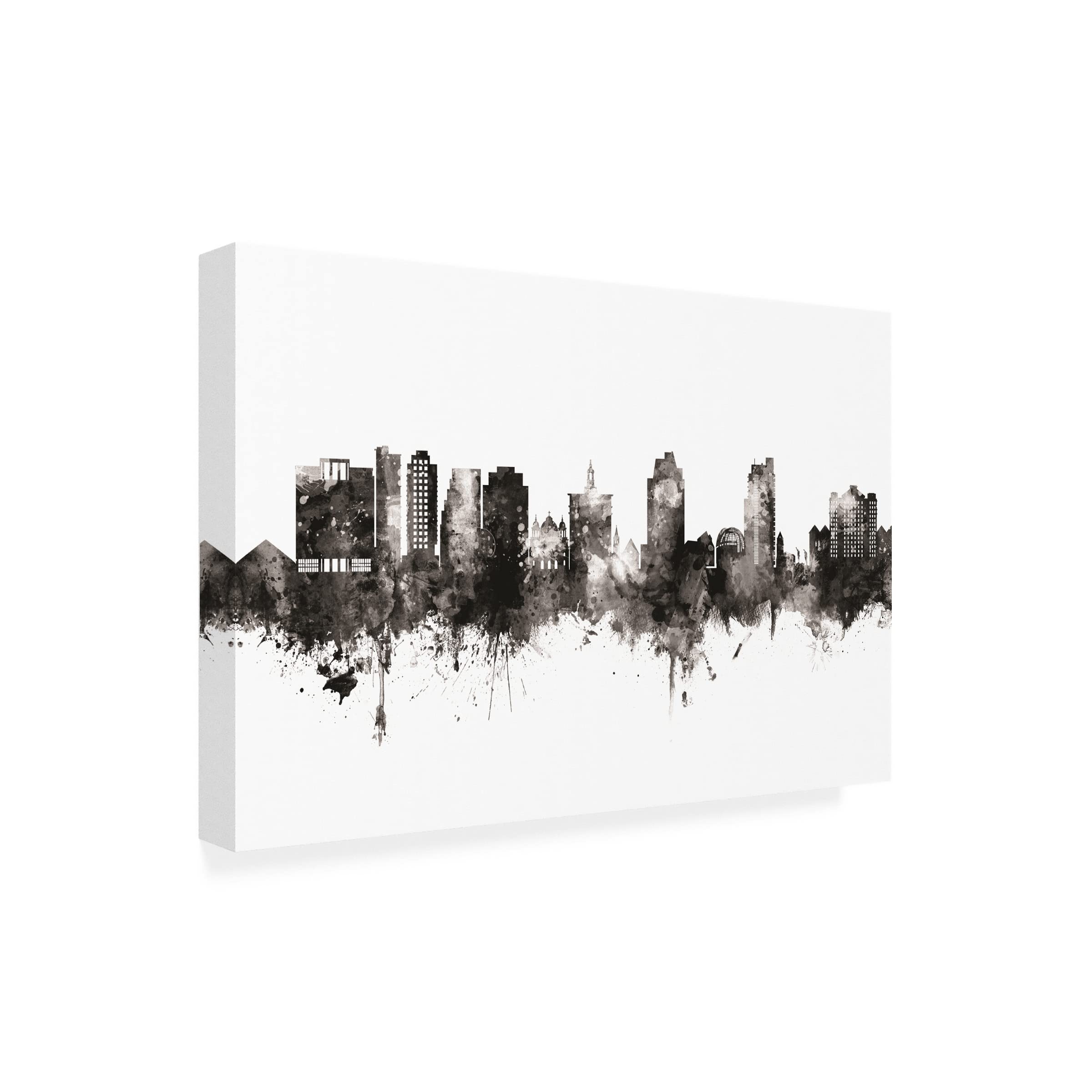 Michael Tompsett San Jose California Skyline Canvas Art Print - Modern Cityscape Wall Decor for Living Room, Office & Home