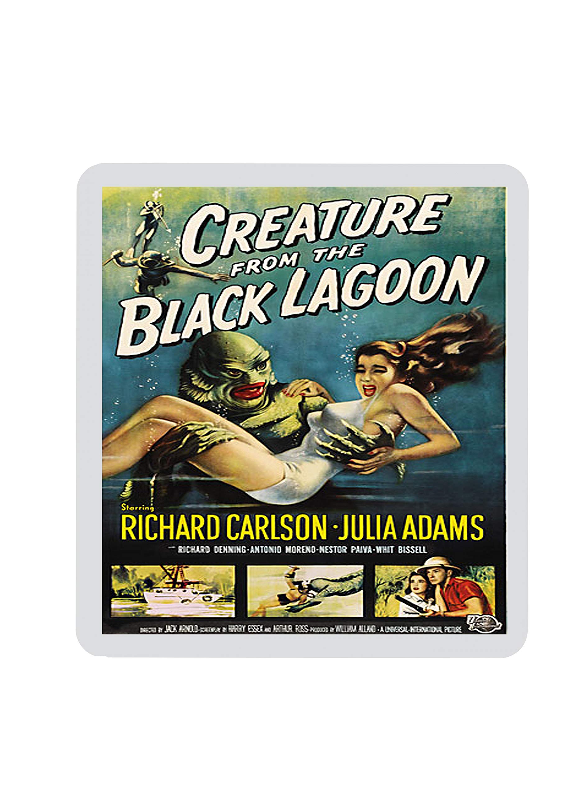 Creature from The Black Lagoon Horror Movie Mouse Pad - Handmade Non-Slip Gaming & Office Desk Mat for Horror Fans & Movie Geeks - Perfect for Halloween Decor & Sci-Fi Collectors