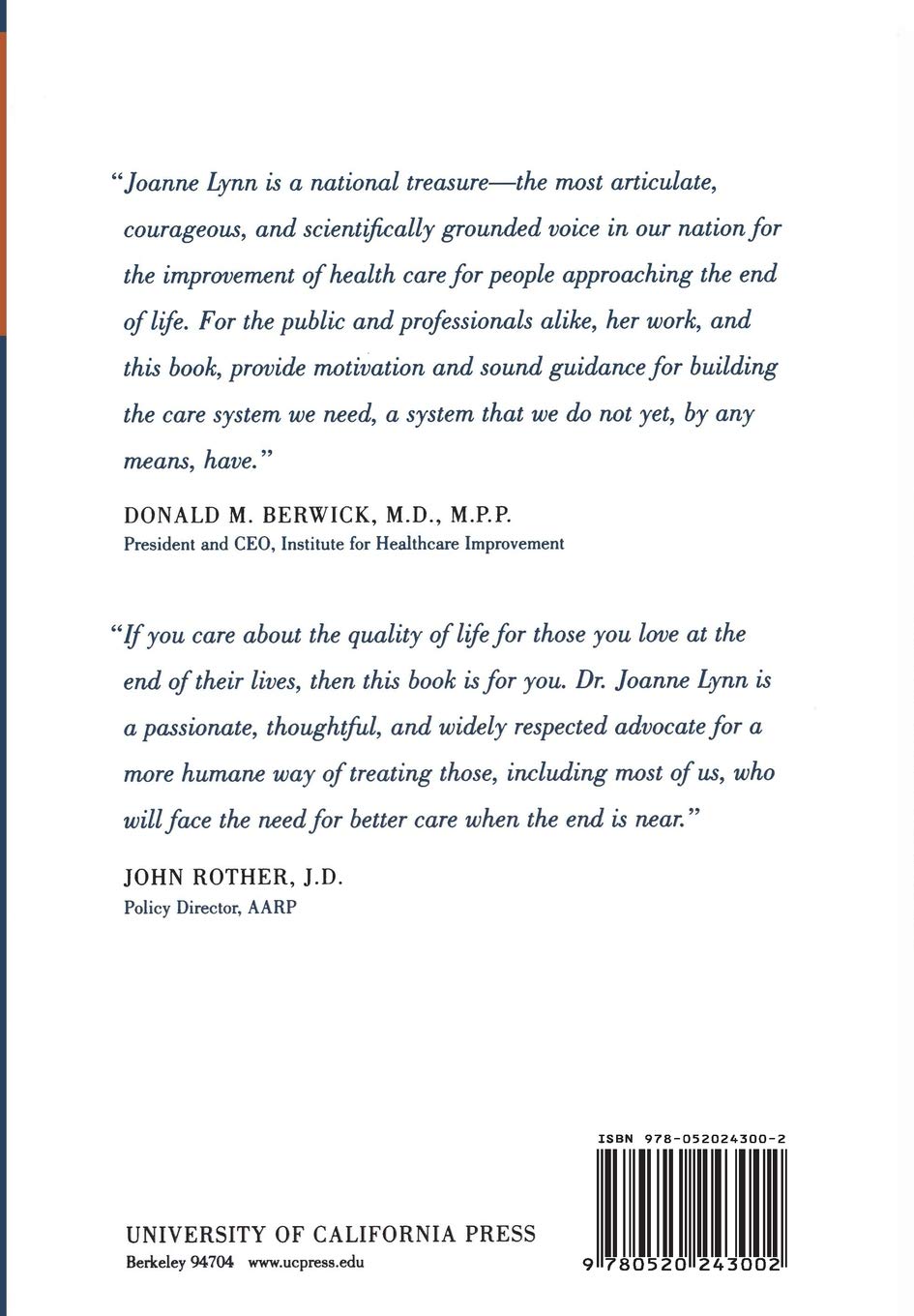 Reforming Health Care for the Last Years of Life - California/Milbank Books on Health and the Public Volume 10 | End-of-Life Care Policy, Senior Health Reform | For Healthcare Professionals & Policy Makers