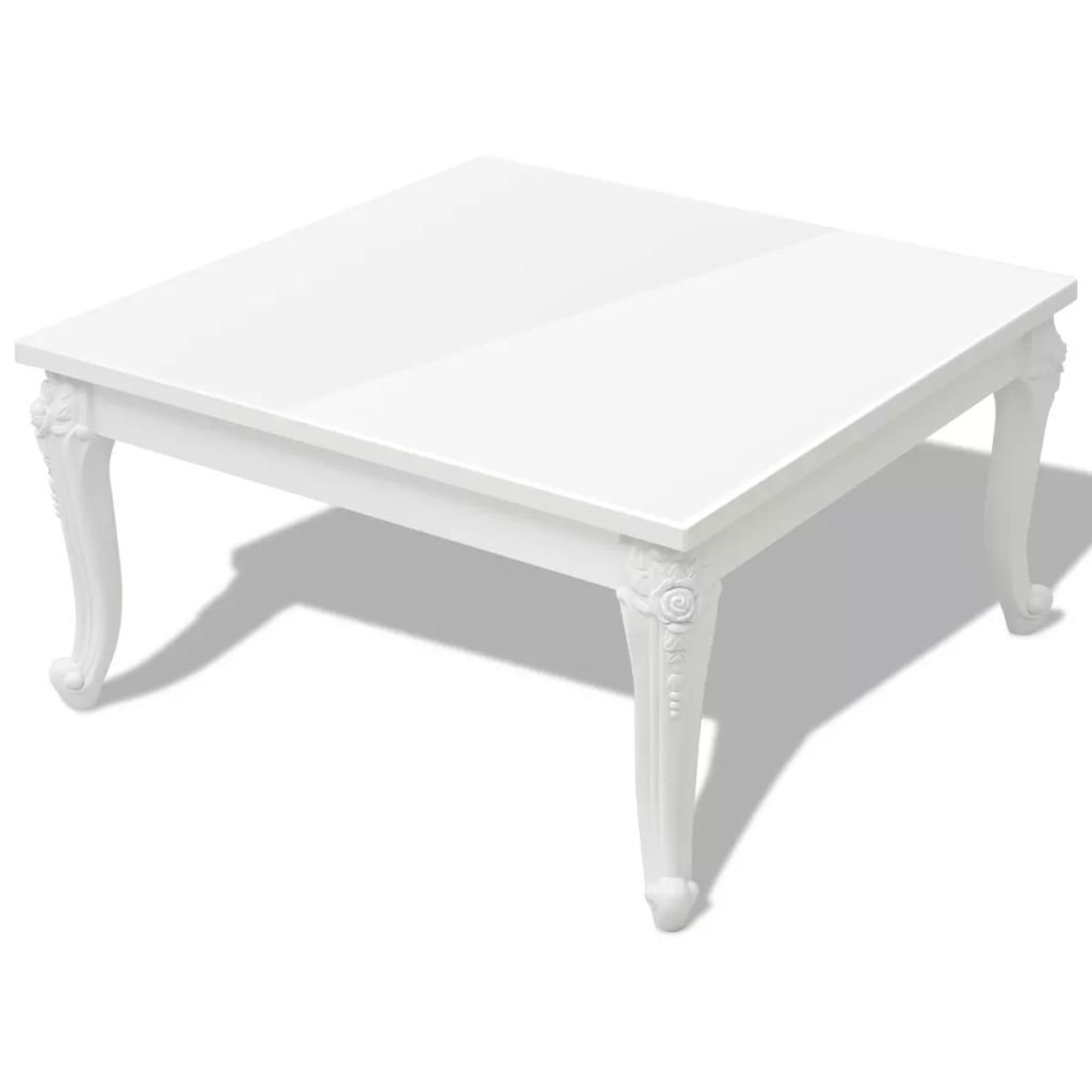Modern White High Gloss Coffee Table 31.5