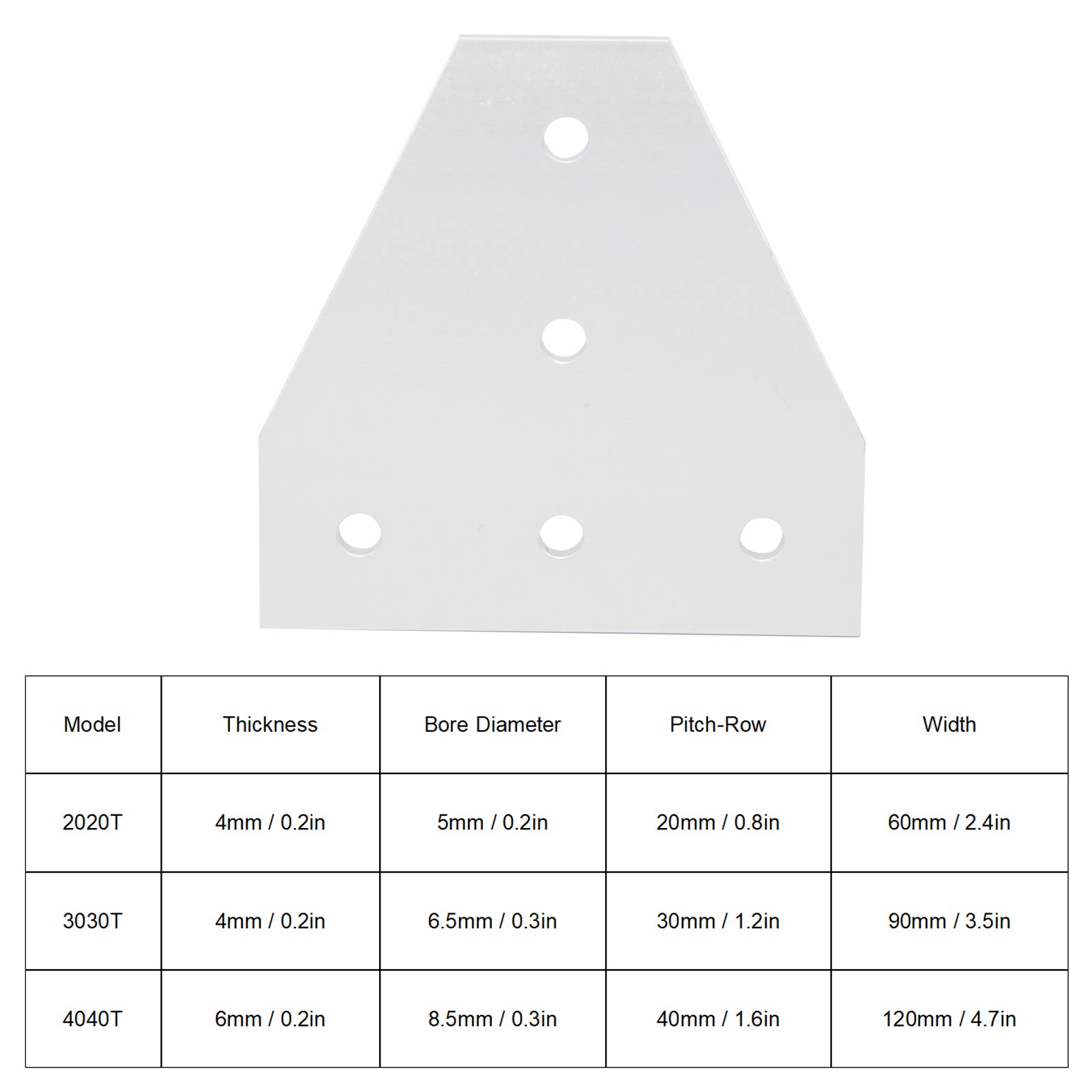 Aluminum Alloy T-Shaped Joining Plate - Heavy Duty 3030T Type CNC Router & 3D Printer Repair Brackets for DIY Projects, Furniture Assembly, and Industrial Use