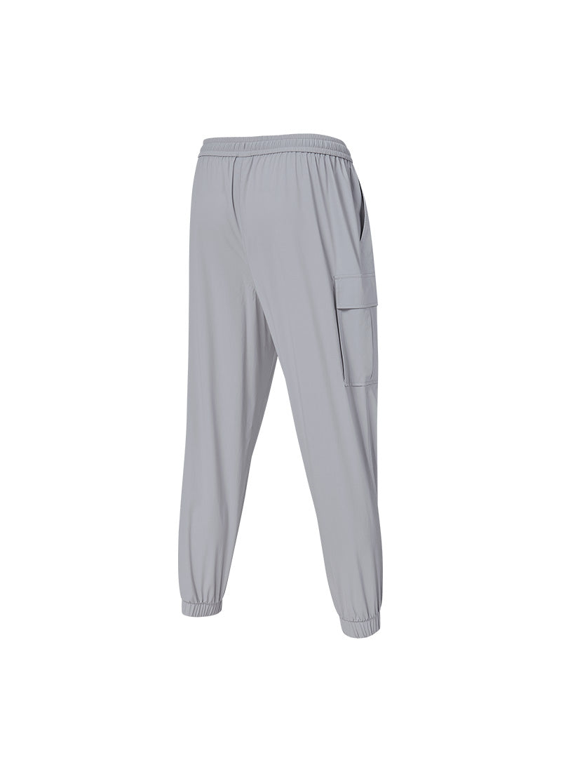 **Elastic Waist Loose Fit Cargo Jogger Pants for Men - Comfortable Casual Workout & Outdoor Hiking Pants**