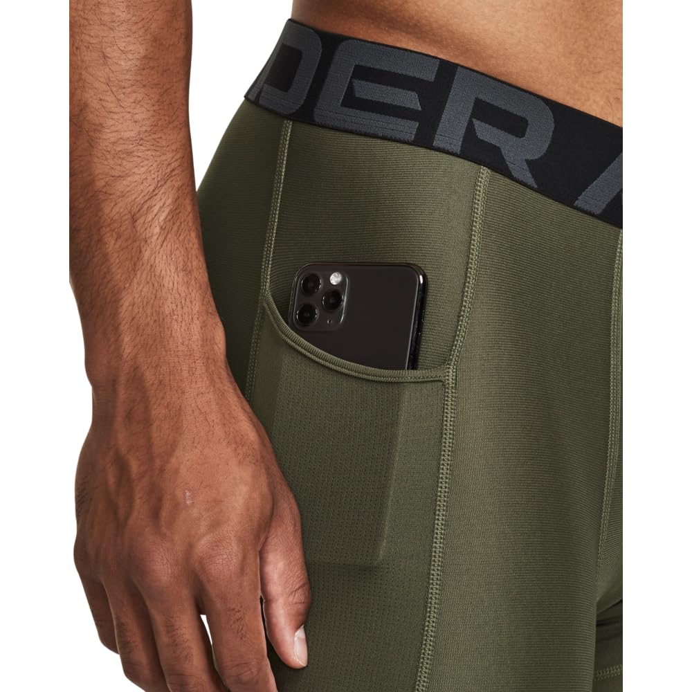 Under Armour Men's HeatGear Compression Leggings - Moisture-Wicking Workout Pants for Running, Gym & Training