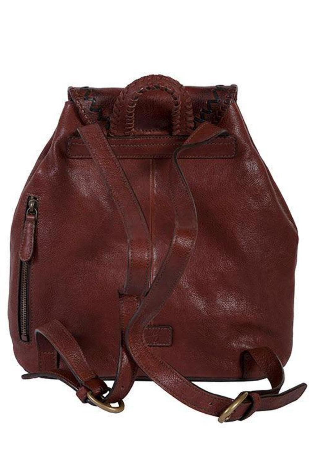 Scully Women's Whip Stitch Leather Backpack Purse Handbag - 759-35-23 | Stylish & Durable for Work, Travel & Everyday Use