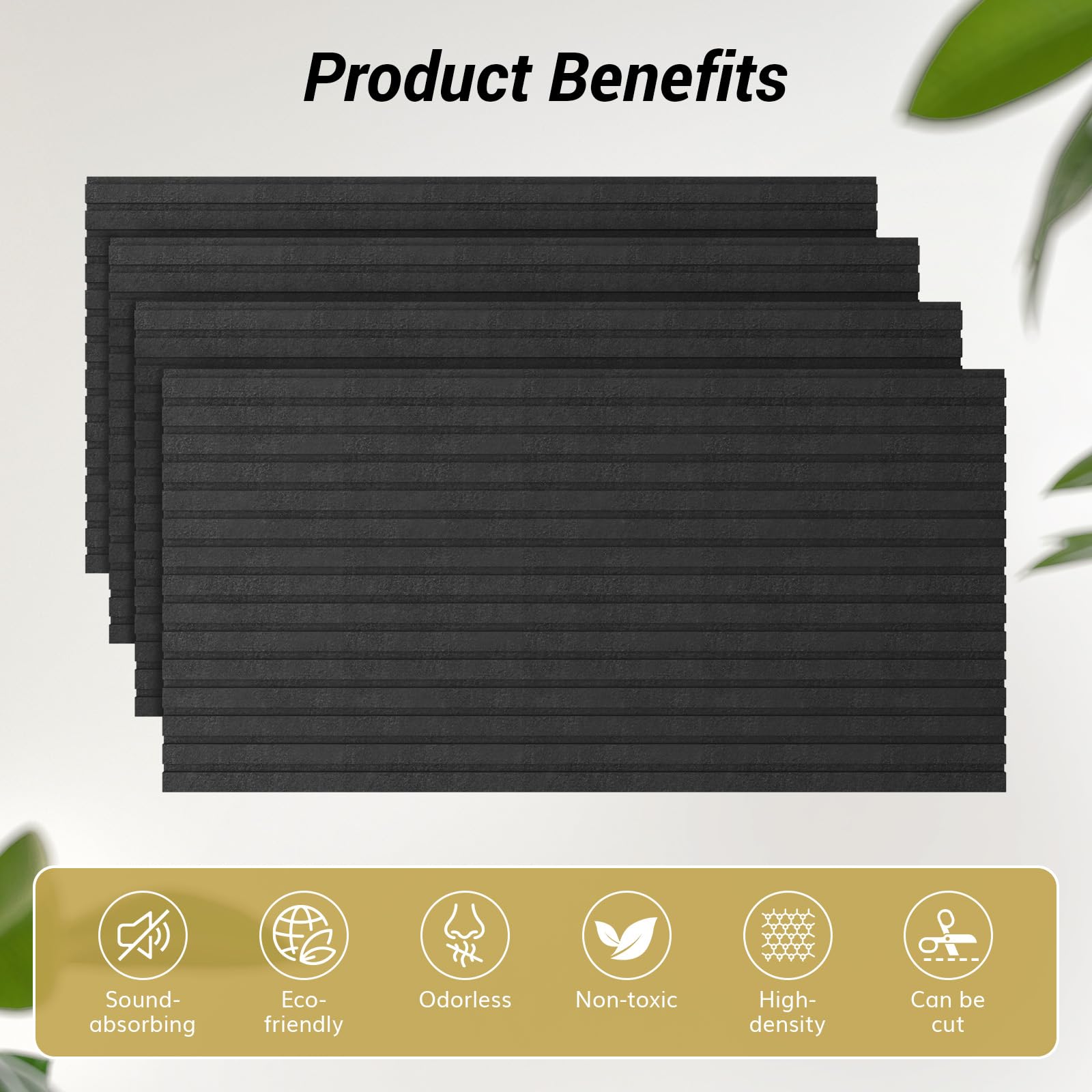 TONOR 8-Pack Large Self-Adhesive Acoustic Panels - 47.2