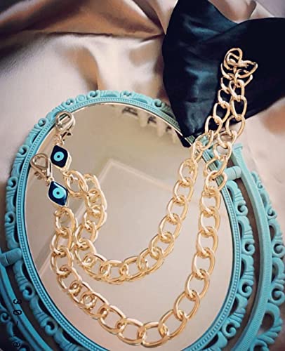 Evil Eye Sunglasses Holder for Women - Gold Multipurpose Eyewear Stand with Anti-Slip Design | Perfect for Home, Office, and Travel Organization