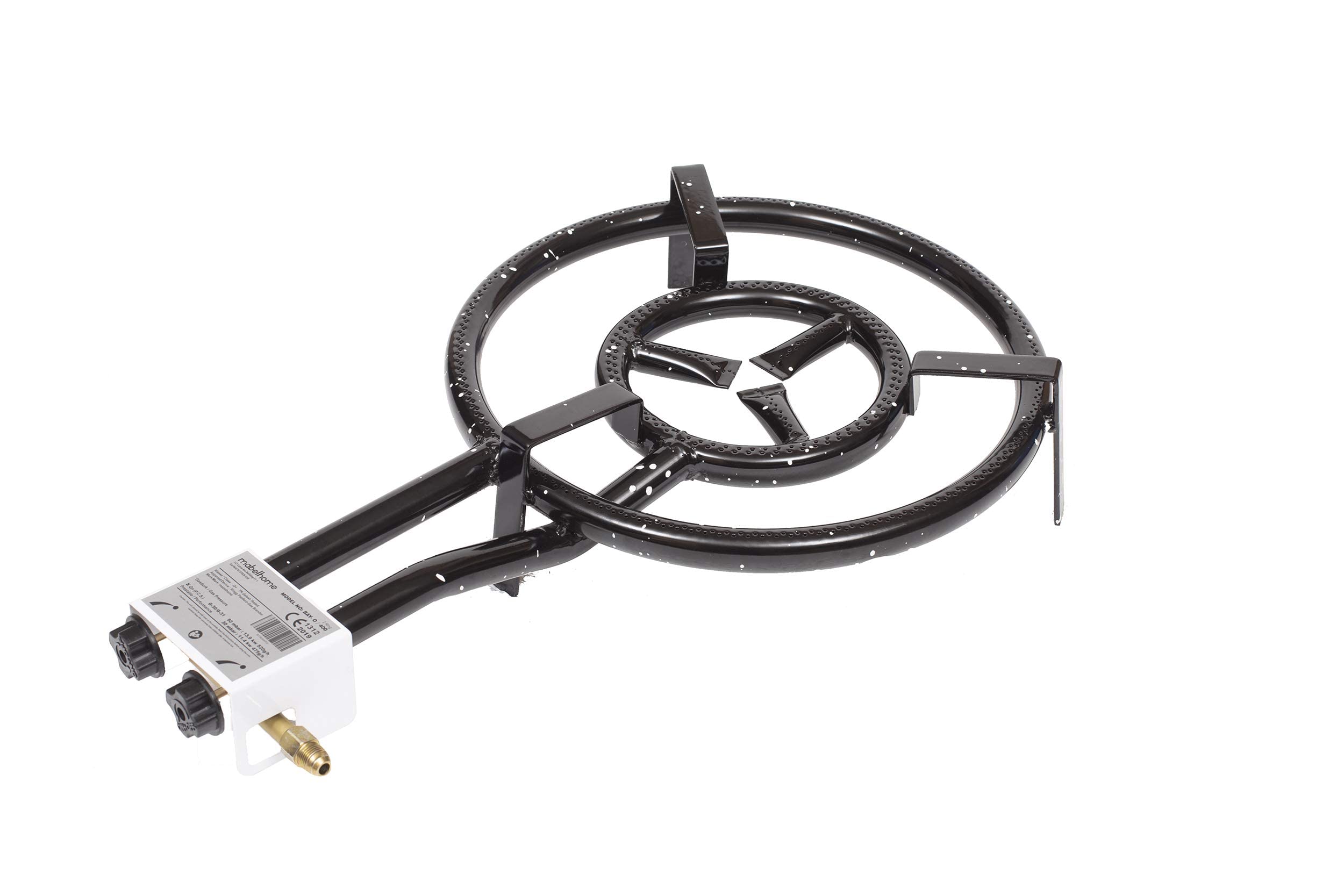 Premium Mabel Home Paella Pan Set with Burner & Stand - Complete Kit for 8, 14 & 20 Servings (18-Inch 14-Serving) - Perfect for Outdoor Cooking, Spanish Cuisine & Family Gatherings