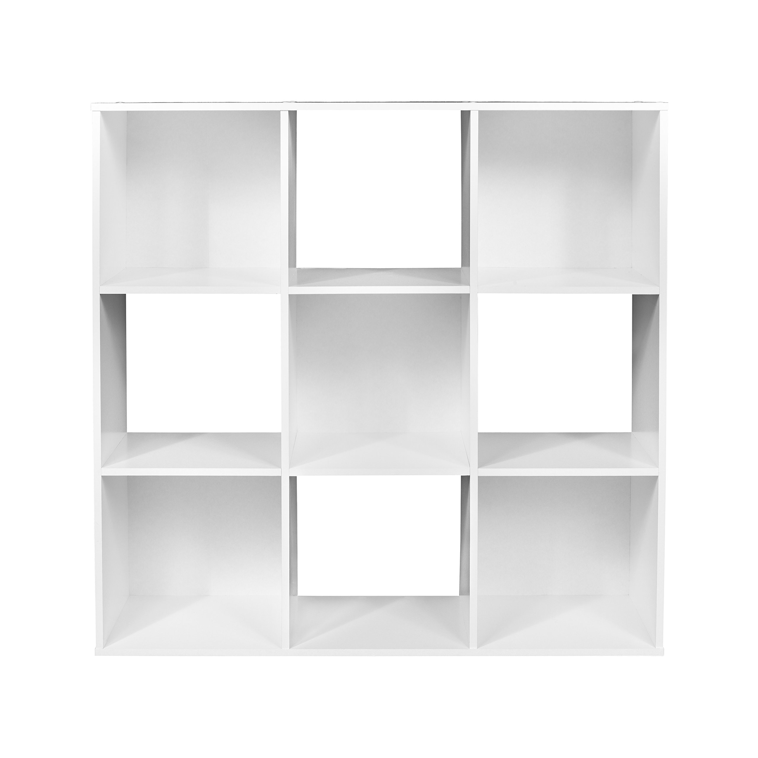 ClosetMaid 9-Cube Stackable Bookcase Shelf Organizer - White Laminated Wood Storage for Home & Office | Perfect for Books, Toys, and Display Decor