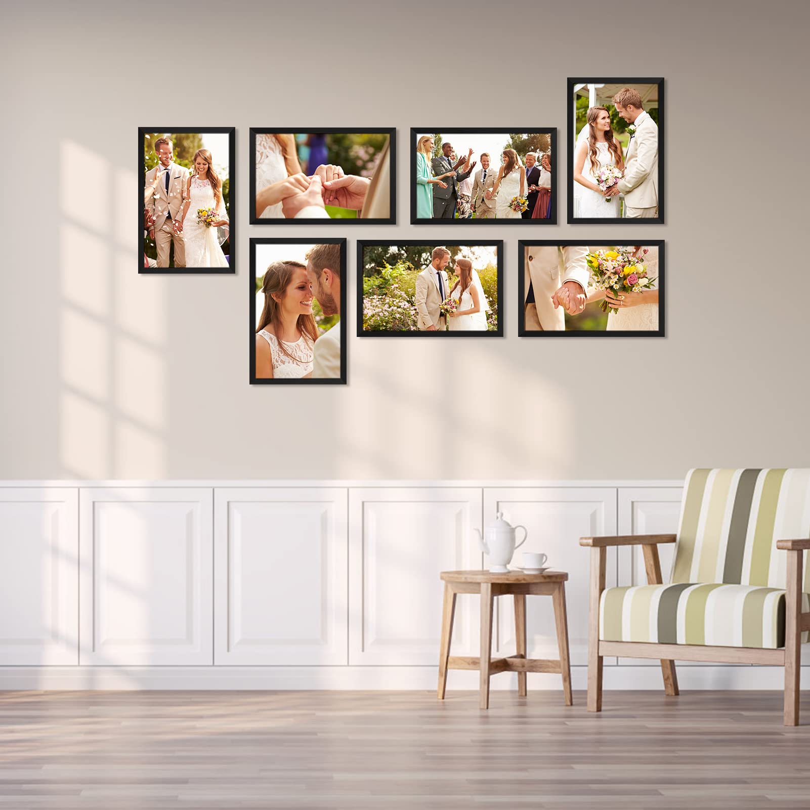Giftgarden 11x17 Picture Frames Black - Set of 7 Premium Poster Frames for Gallery Wall Display - Perfect for Home Decor, Office Art, and Photo Collage Displays