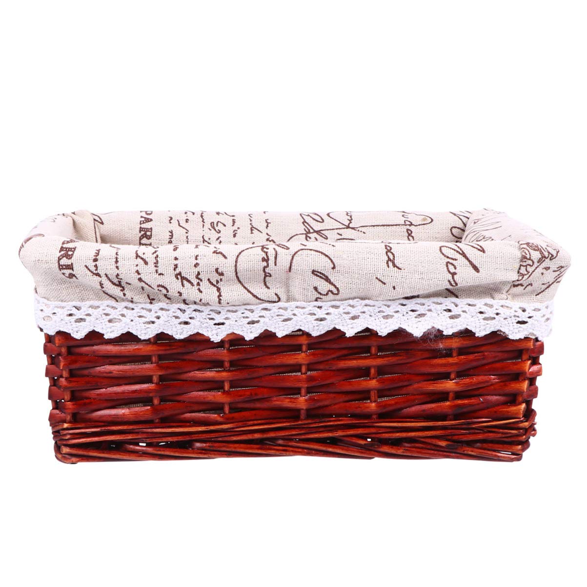 Hemoton 1-Piece Woven Storage Basket - Natural Willow Handwoven Tote for Home Organization, Kitchen Pantry & Farmhouse Decor | Perfect for Fruits, Bread, Blankets & Living Room Storage