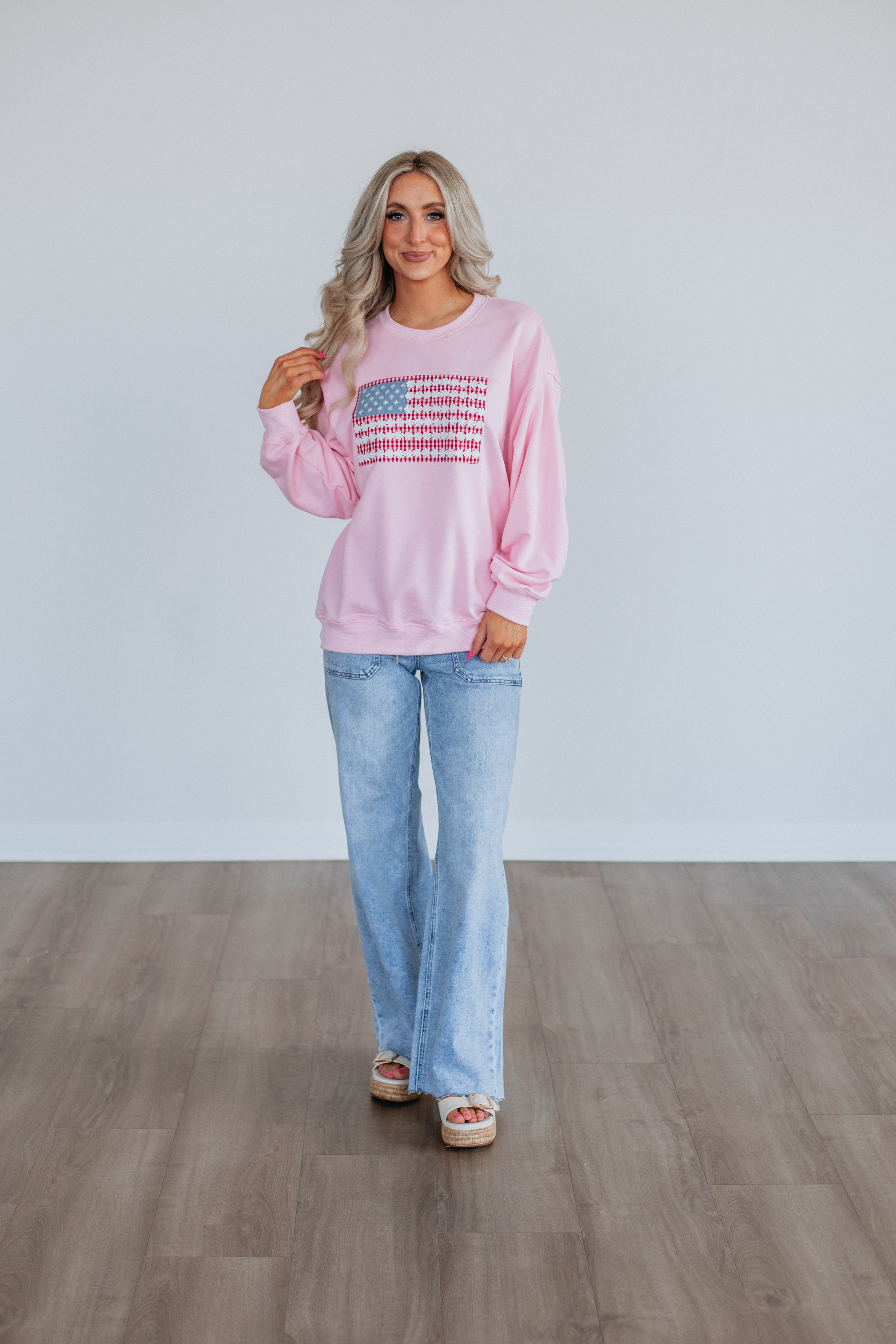Independence Bae Sweatshirt - American Flag Patriotic Pullover Hoodie for Women | Perfect for 4th of July, Memorial Day & Casual Outfits