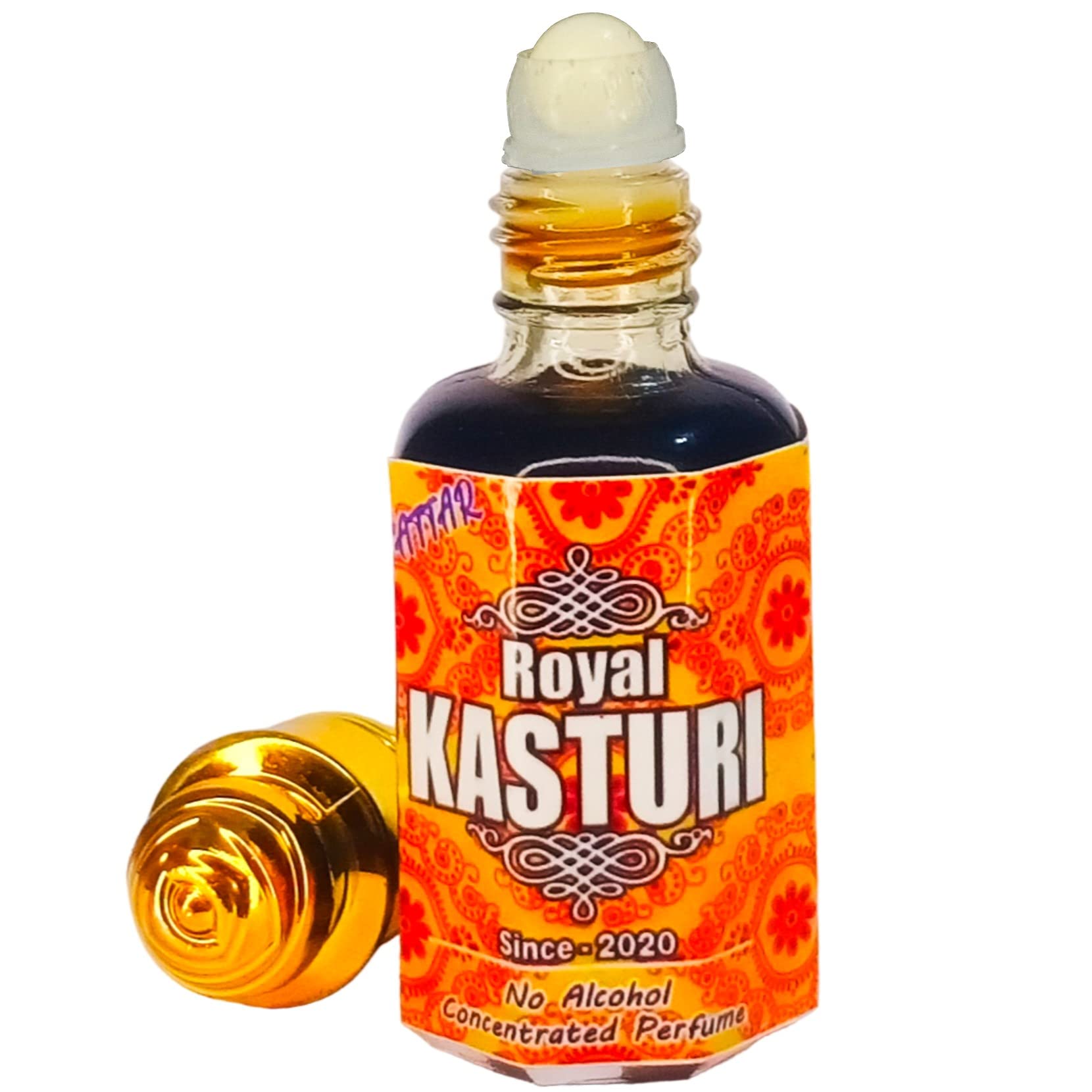 Attar Royal Kasturi Musk 12ml Roll-On Perfume Oil - 24 Hours Long Lasting Fragrance for Men & Women | Premium Ittar Scent for Daily Wear, Special Occasions & Gift Giving
