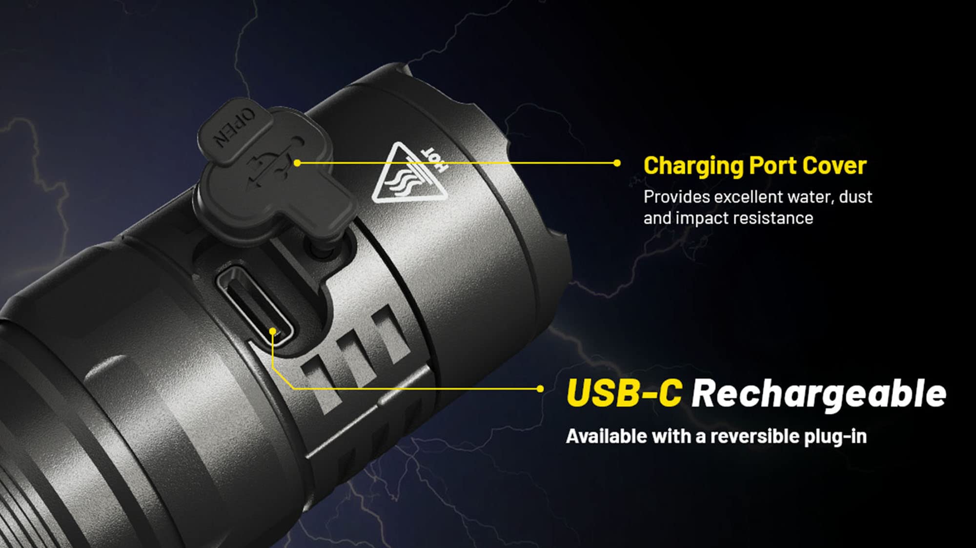 Nitecore P23i 3000 Lumen Tactical Flashlight - USB-C Rechargeable, Super Bright Long Throw LED Flashlight for Camping, Hiking, Emergency & Outdoor Adventures