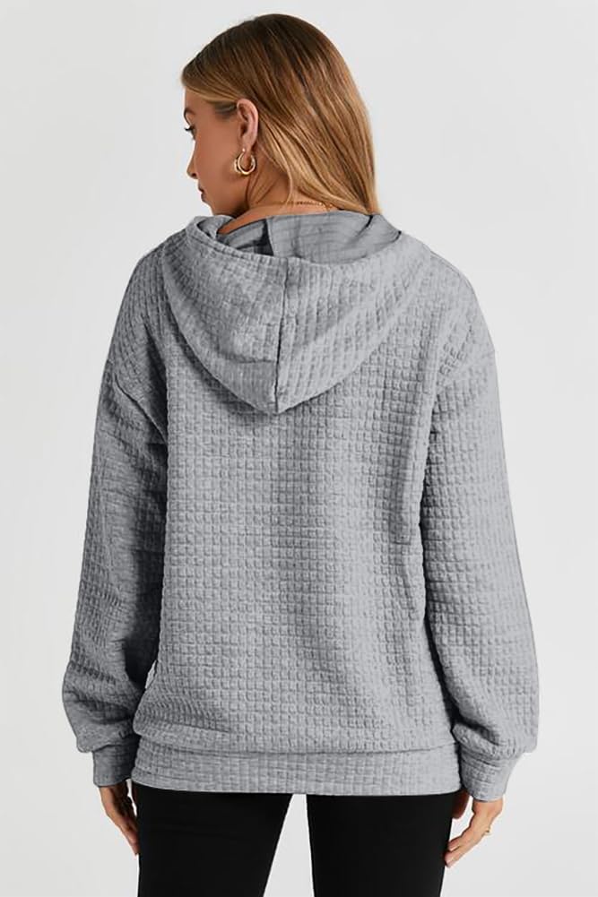 UNIQUEONE Women's Grandma Sweatshirt - Cozy Waffle Knit Hooded Pullover with Drawstring & Pocket | Perfect Gift for Nana, Gigi, Mother's Day & Family Gatherings