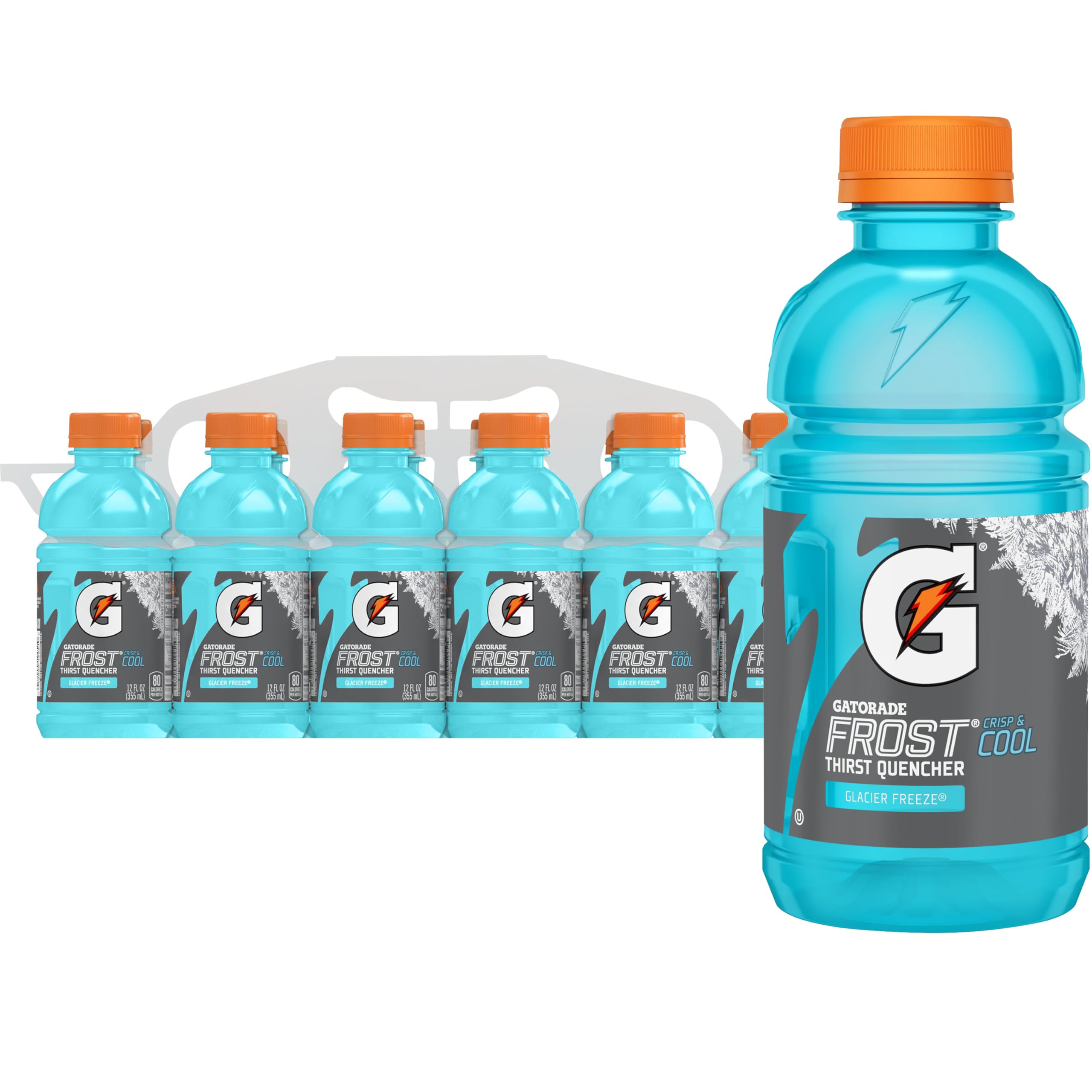 Gatorade Thirst Quencher Sports Drink - Frost Glacier Freeze Flavor, 12oz Bottles (12 Pack) | Electrolyte Rehydration for Athletes | Perfect for Workouts, Sports & Outdoor Activities