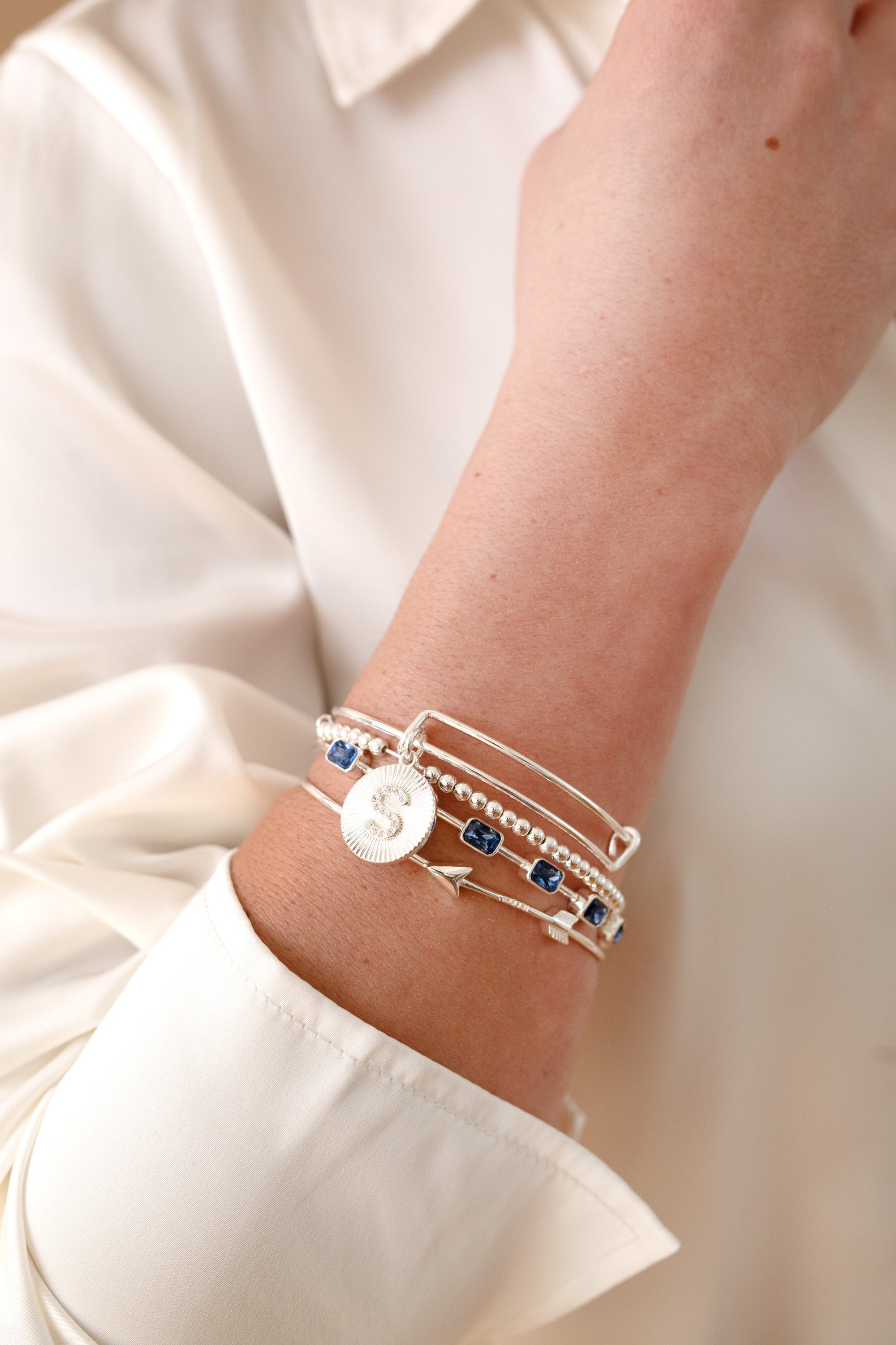 Arrow Inline Bangle Bracelet for Women - Minimalist Gold Plated Adjustable Stackable Bangle - Perfect for Everyday Wear, Office & Special Occasions