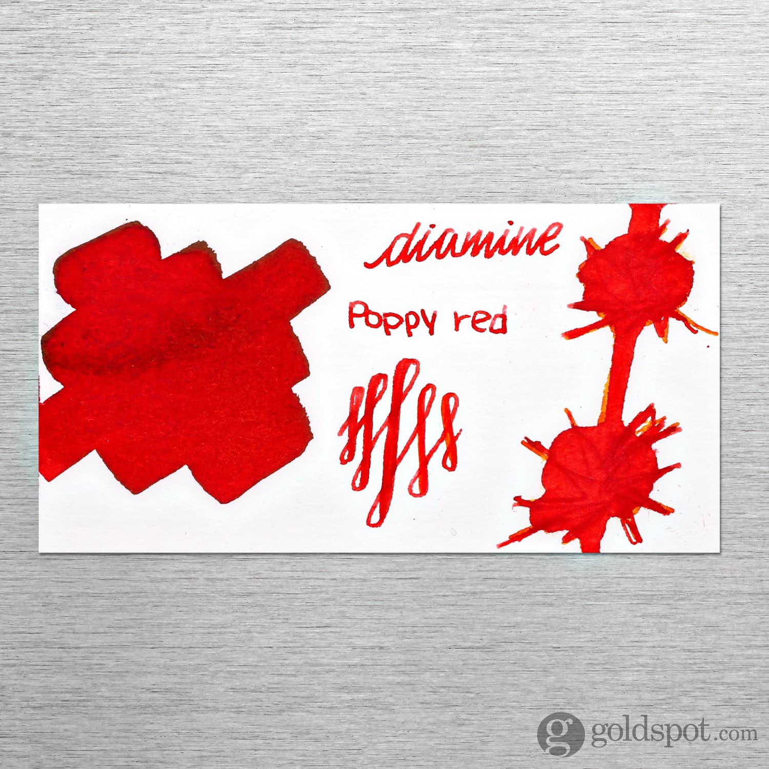 Premium Diamine Poppy Red Bottled Ink - Vibrant Fountain Pen Ink for Calligraphy, Journaling & Artistic Writing - 30ml Bottle