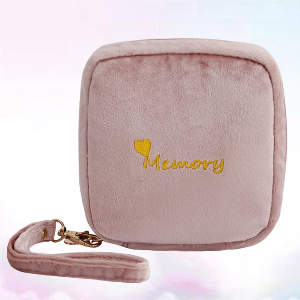 EXCEART 1pc Pads Organizer - Waterproof Period Pad Bag & Makeup Pouch for Women | Feminine Hygiene Products Storage | Travel Diaper Pouch & Tampon Disposal Bag | Portable Cosmetic Organizer for Gym, Office & Vacation Essentials