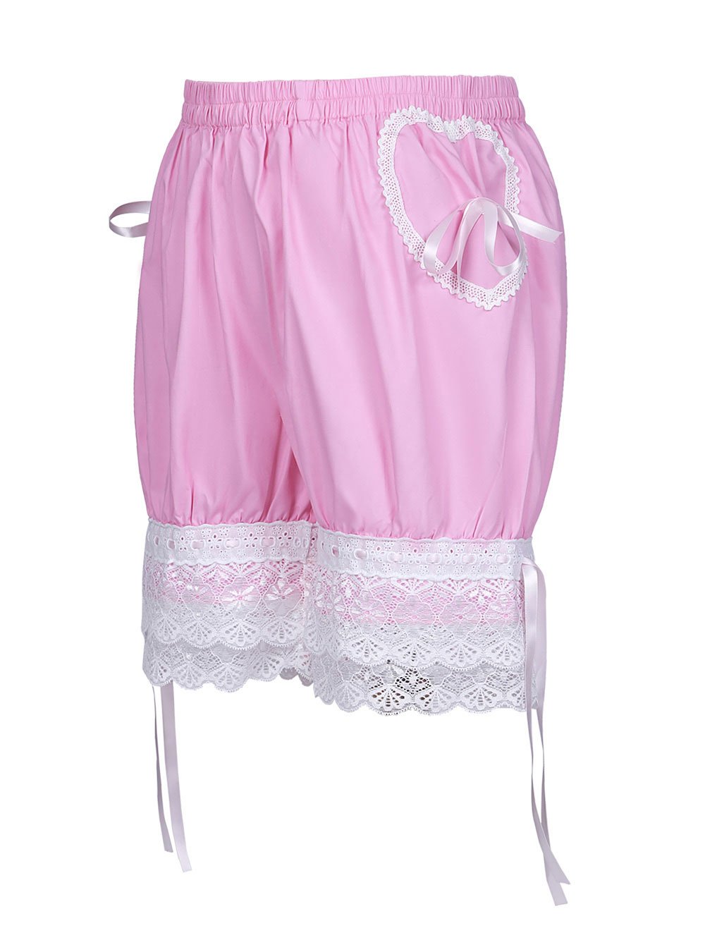 Women's Cotton Candy Pink Lolita Style Pumpkin Shorts Bloomers - Cute Kawaii Underwear for Cosplay, Halloween Costumes & Vintage Fashion