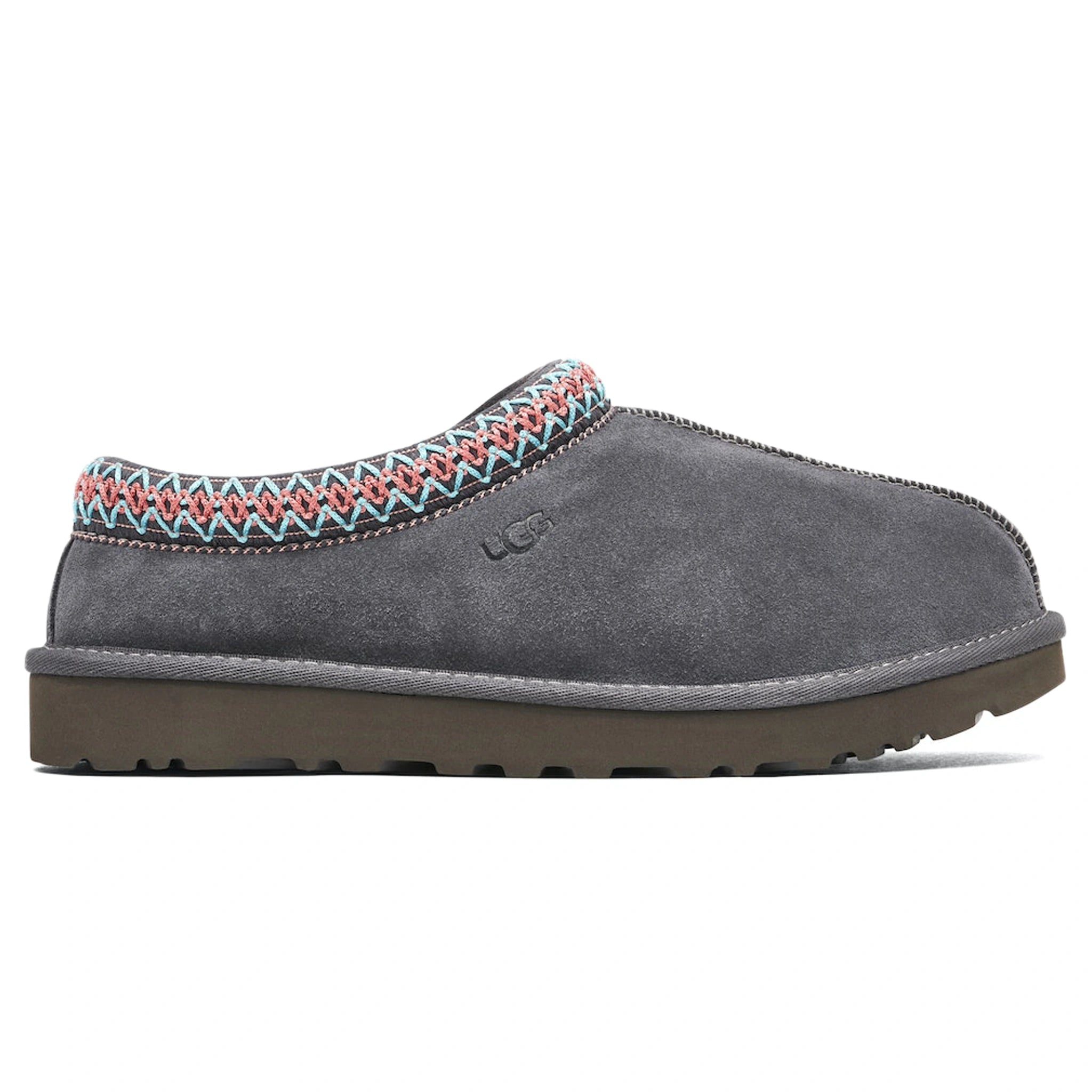 UGG Tasman Grey Slippers for Women - Cozy Indoor/Outdoor House Shoes with Sheepskin Lining - Perfect for Home, Lounge & Winter Comfort