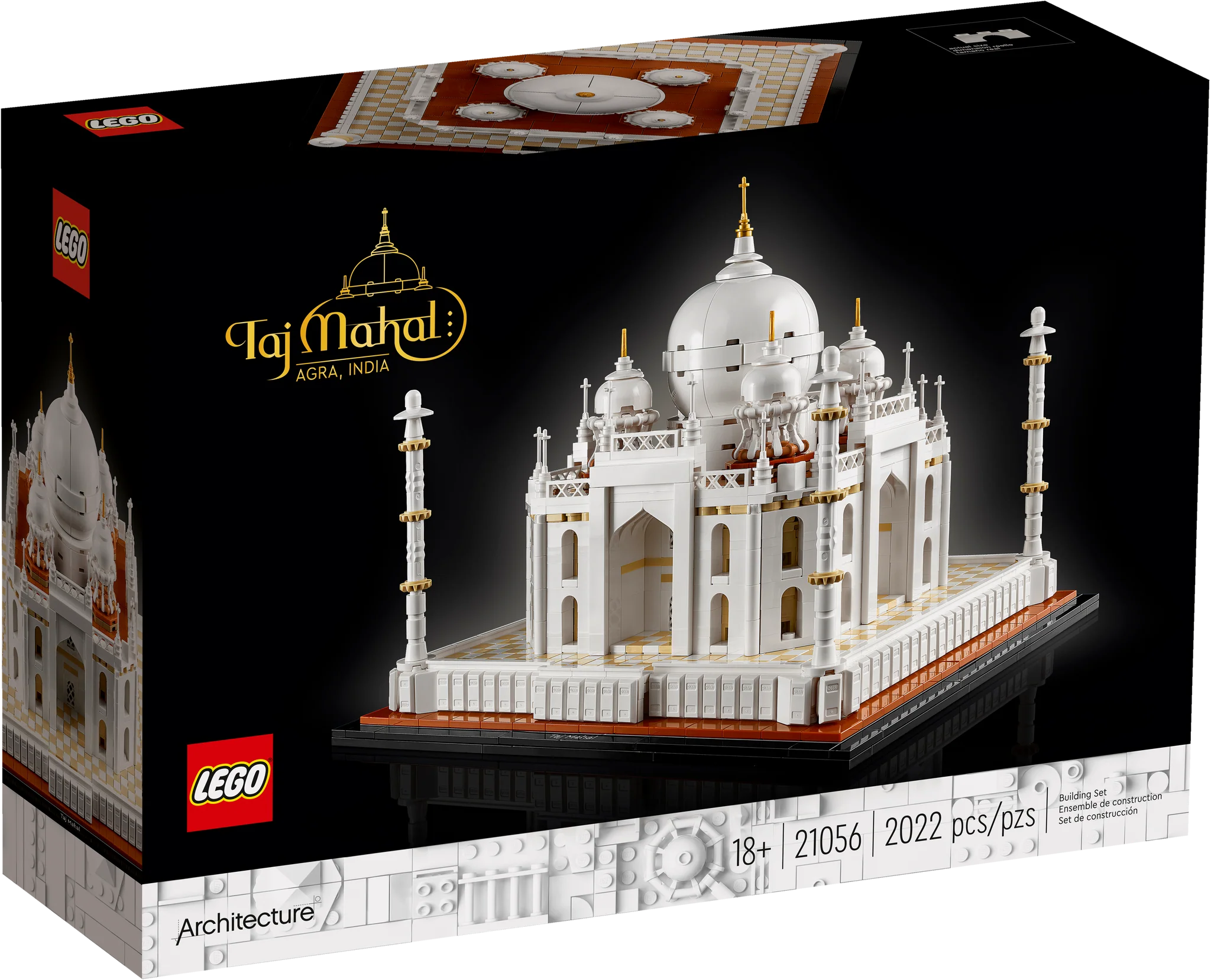 LEGO® Architecture Taj Mahal Building Set (21056) - Collectible Model Kit for Adults, Perfect for Home Decor & Office Display - Creative Gift for Architecture Lovers & LEGO Enthusiasts