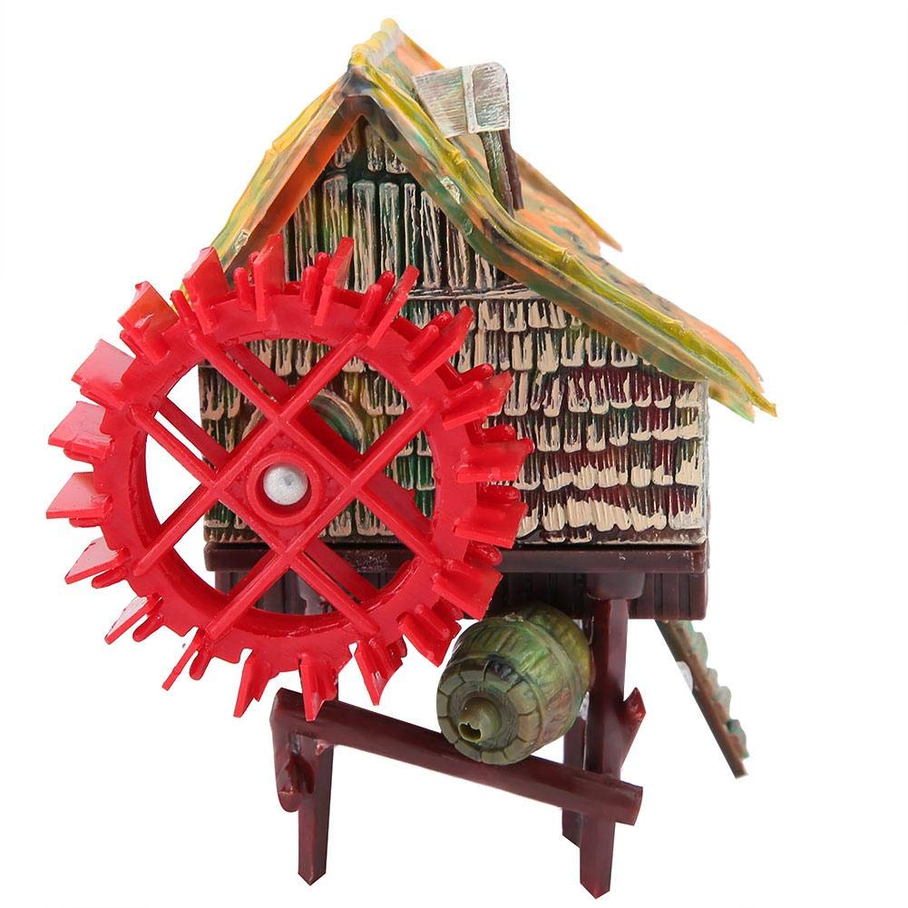 Safe Aquarium Windmill Decor - Fish Tank Waterwheel Ornament for Beautiful Underwater Landscaping | Perfect for Freshwater & Saltwater Tanks, Home & Office Aquarium Decoration