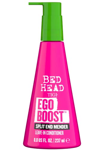 TIGI Bed Head Ego Boost Split End Mender Leave-In Conditioner for Damaged Hair - 8 oz | Repairing Treatment for Dry, Frizzy Hair | Perfect for Salon-Quality Results at Home