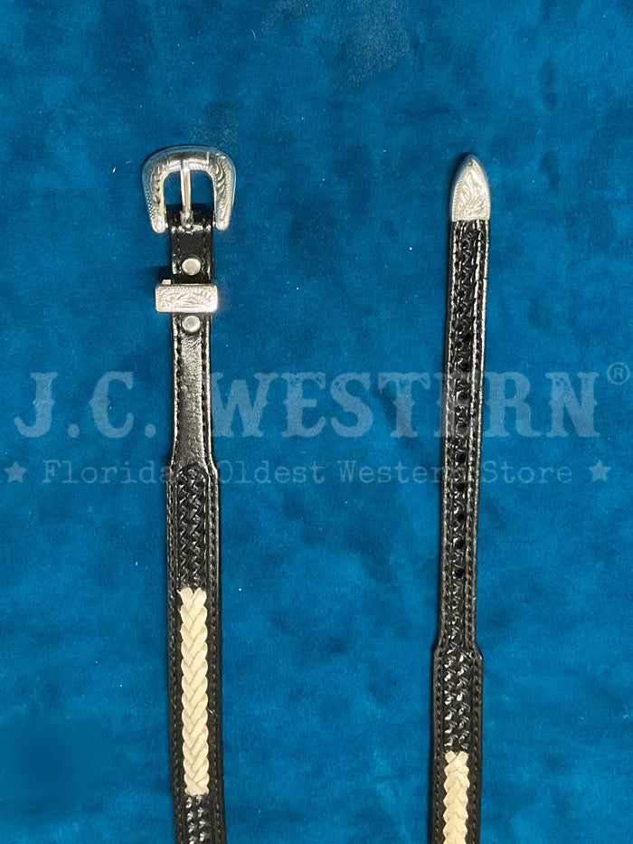 Fashionwest LC 29 BLK Genuine Leather Hatband in Black - Perfect for Cowboy Hats, Western Style Accessories & Costume Outfits