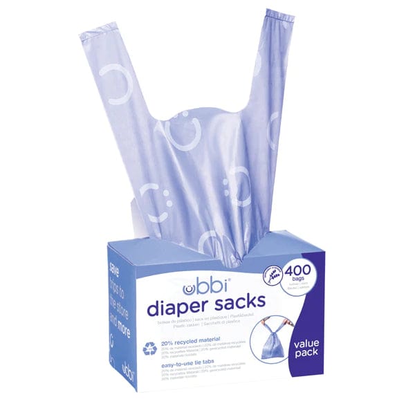 Ubbi Diaper Pail Refill Bags - Scented Disposable Diaper Sacks for Baby Diaper Disposal, Odor Control & Easy Cleanup - Perfect for Nursery, Daycare & Travel Use