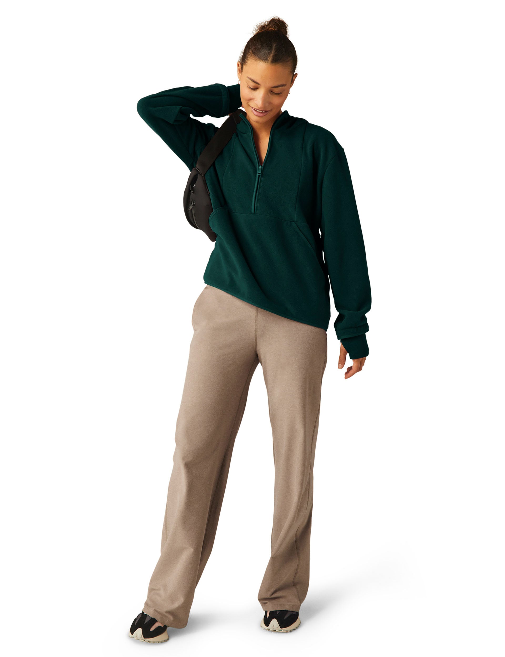 Urban Explorer Half Zip Pullover - Dark Spruce Green | Lightweight Fleece Jacket for Hiking & Outdoor Adventures