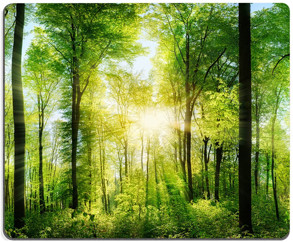 Premium Forest-Themed Mouse Pad - Non-Slip Rubber Base, Waterproof, 9.5