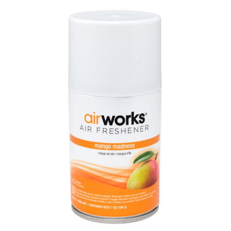 Airworks Metered Aerosol Air Fresheners - 12 Pack Long Lasting Fragrance for Home, Office & Car | Eliminates Odors in Bathrooms, Kitchens & Pet Areas