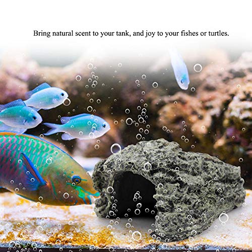Tnfeeon Reptile Hideout Cave - Natural Terrarium Decor for Lizards, Snakes & Geckos - Waterproof Shelter Box for Aquarium & Reptile Habitat (Small) - Perfect for Desert, Jungle & Forest Terrarium Setups