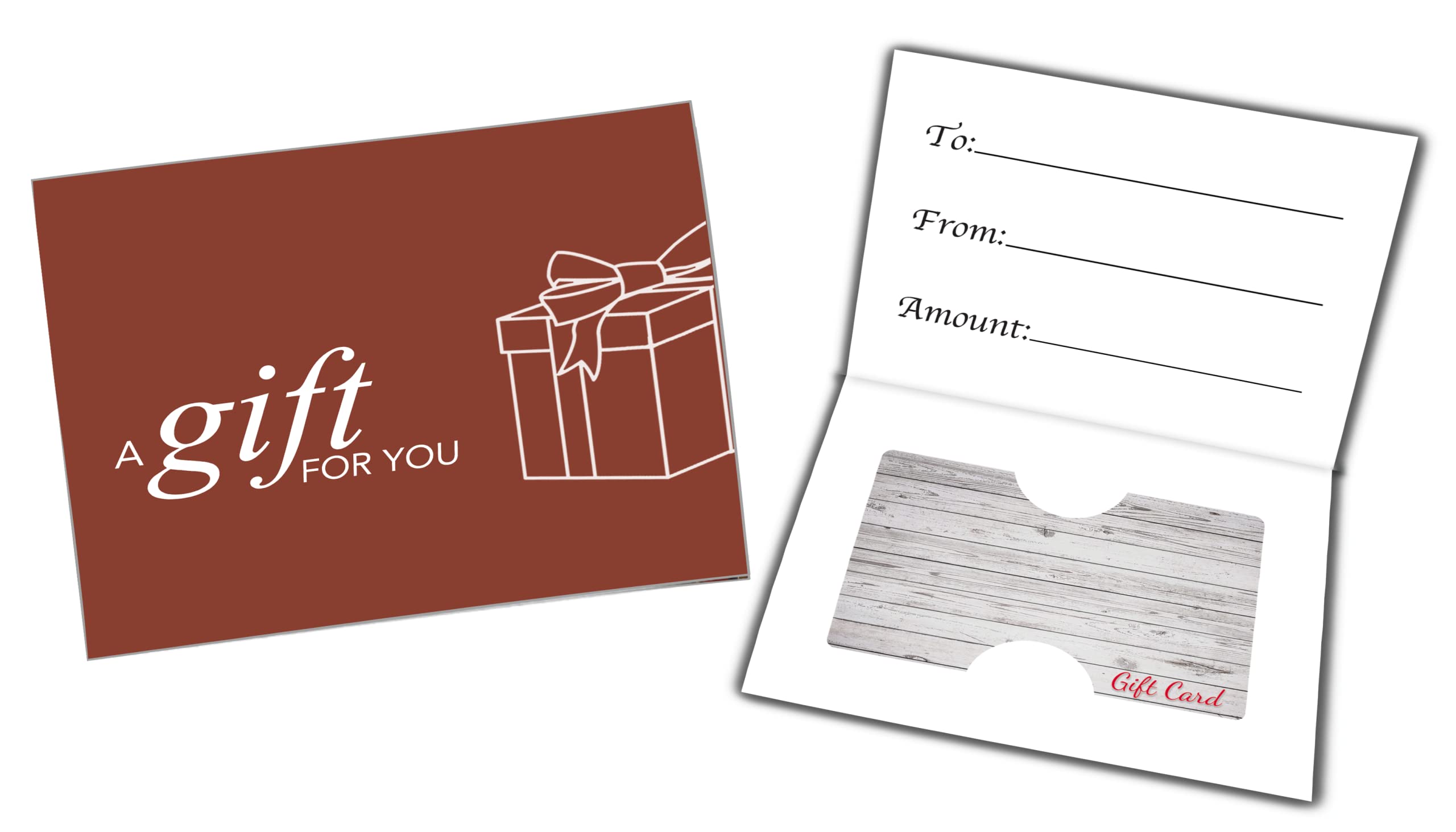 500 Pack Simple Brown Gift Card Presenters - Elegant Gift Card Holders for Holidays, Birthdays & Corporate Events | Bulk Gift Card Sleeves for Retail, Restaurants & Small Businesses