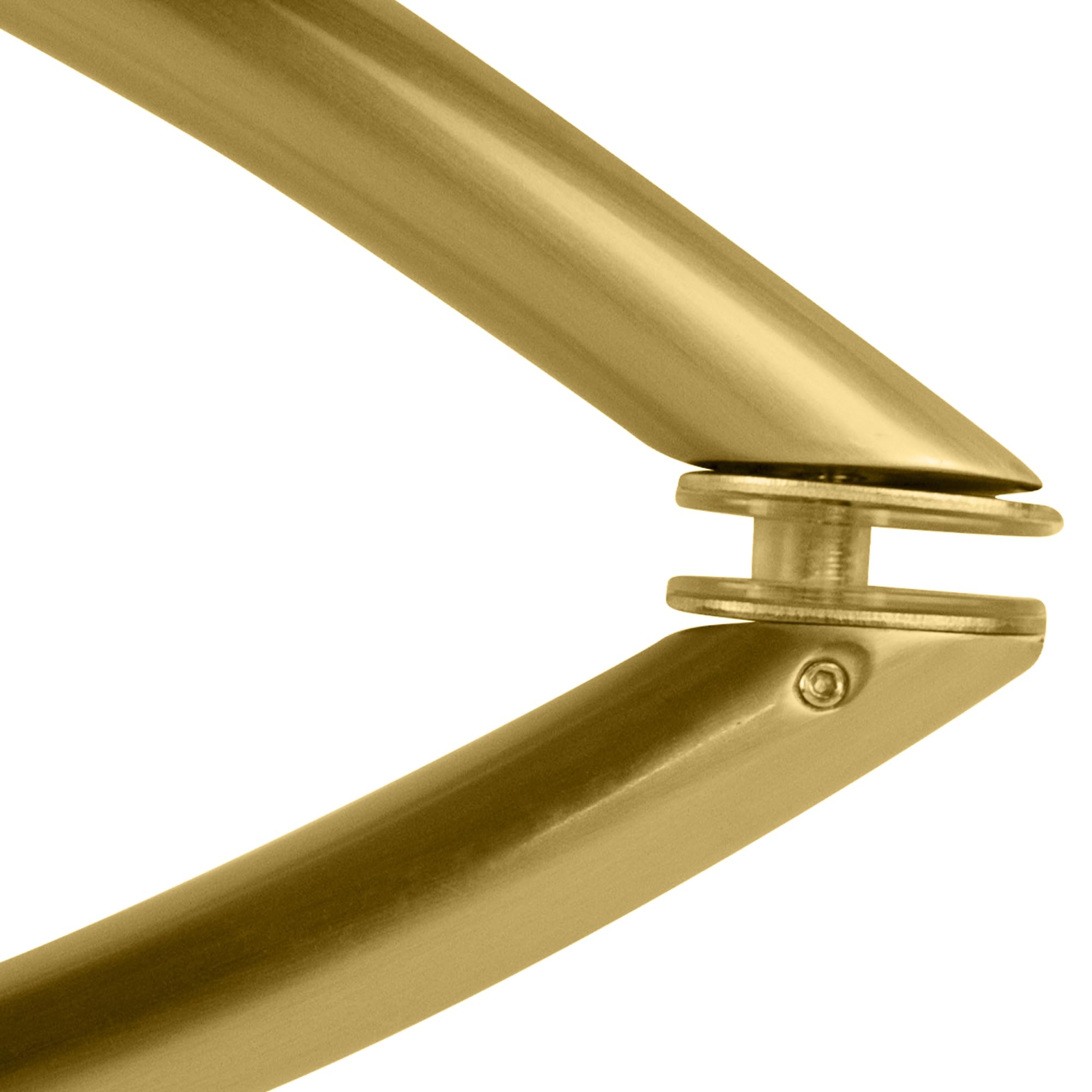 CRL Satin Brass 18-Inch Crescent Style Back-to-Back Towel Bars - CSH18X18SB - Perfect for Bathroom, Spa, and Luxury Home Decor