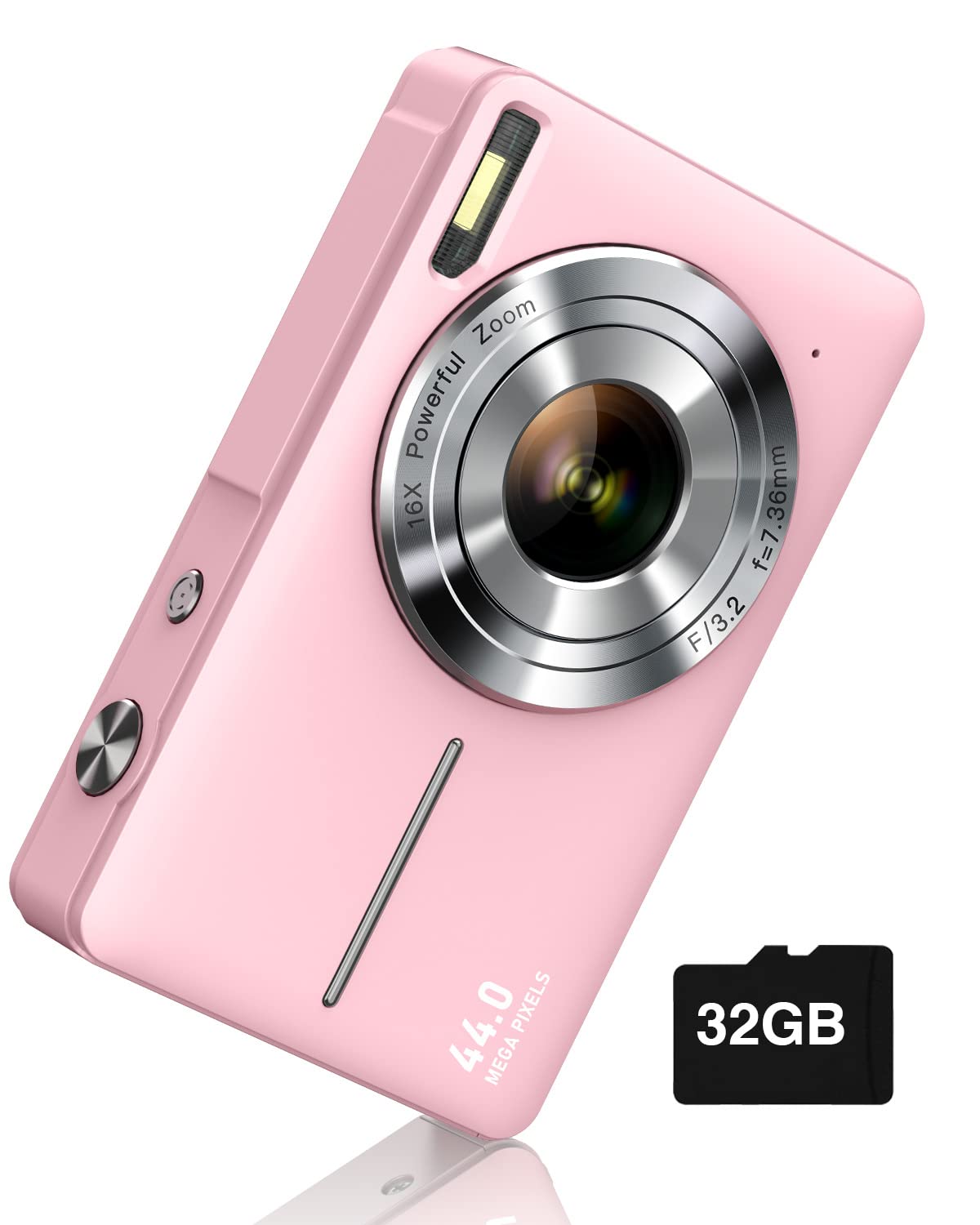 FHD 1080P Digital Camera with 16X Zoom & Anti-Shake | Compact Point and Shoot Camera for Kids, Teens & Beginners | Perfect for Travel, Birthday Gifts & School Activities