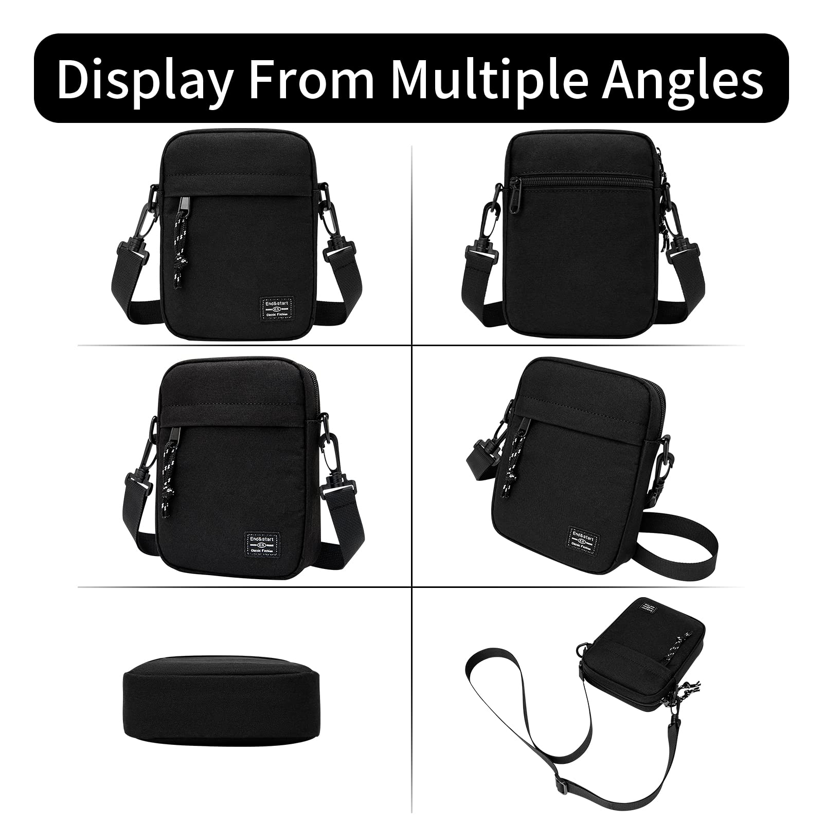 Waterproof Mini Crossbody Shoulder Bag for Men & Women - Lightweight Messenger Satchel for Work, Travel & Everyday Use