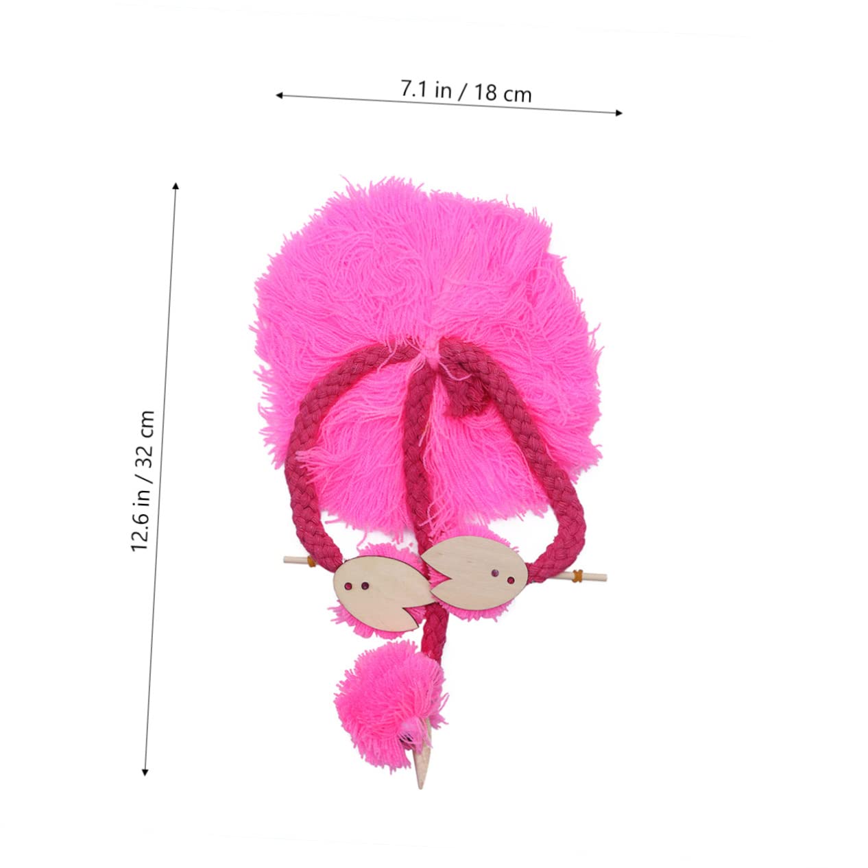 15-Piece Chicken String Pull Toy - Tropical Flamingo Decorations, Wooden Puppets & Hawaiian Themed Pull String Puzzle for Girls - Perfect for Birthday Parties, Baby Showers & Kids' Room Decor