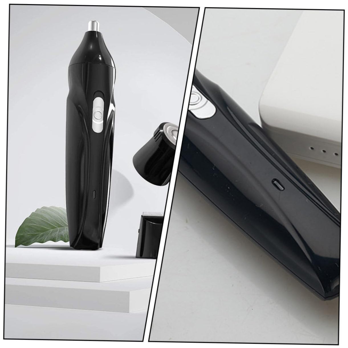 Electric Nose & Eyebrow Trimmer for Men - Rechargeable Hair Clipper with ABS Black Body - Perfect for Grooming, Travel & Daily Use