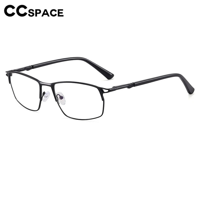 CCspace Unisex Full Rim Irregular Square Alloy Eyeglasses Frame 301402 - Trendy Lightweight Glasses for Men & Women, Perfect for Reading, Working, and Daily Fashion Accessories