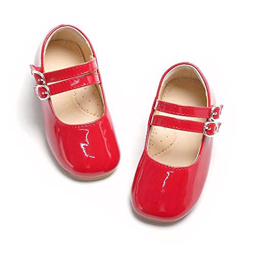 THEE BRON Girls Dress Shoes - Bridal Ballet Flats Mary Jane School Shoes for Weddings, Parties & Formal Occasions