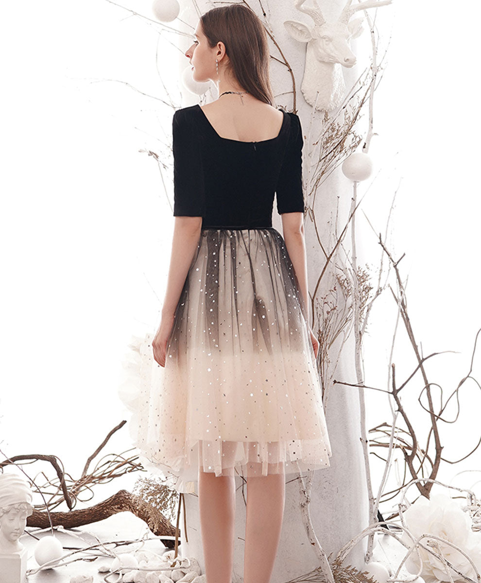 Sparkling Champagne Sequin Short Prom Dress for Homecoming - Elegant Party Dress for Dances, Formals & Special Occasions