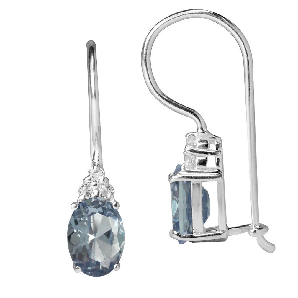 925 Sterling Silver Birthstone Hook Earrings for Women - Dainty Gemstone Jewelry for Everyday Wear & Special Occasions