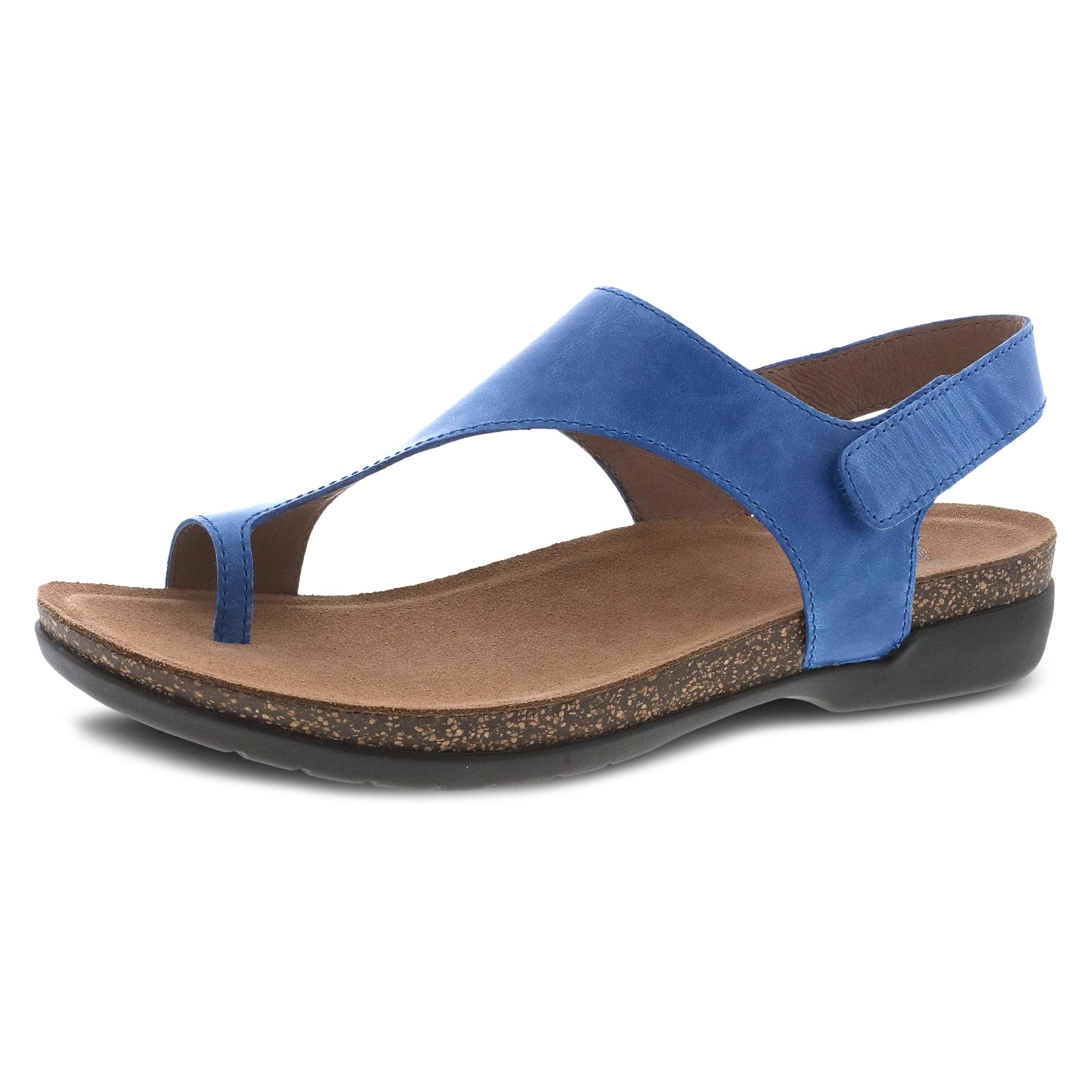 Dansko Reece Women's Sandals - Comfortable Memory Foam & Cork Footbed with Arch Support - Lightweight Durable Rubber Outsole - Adjustable Hook & Loop Strap - Perfect for Walking, Travel, and Everyday Wear
