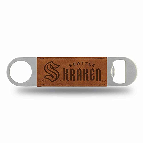 NHL Laser Engraved Bar Blade - Premium Faux Leather Beverage Accessory for Game Day, Parties & Sports Events | Rico Industries