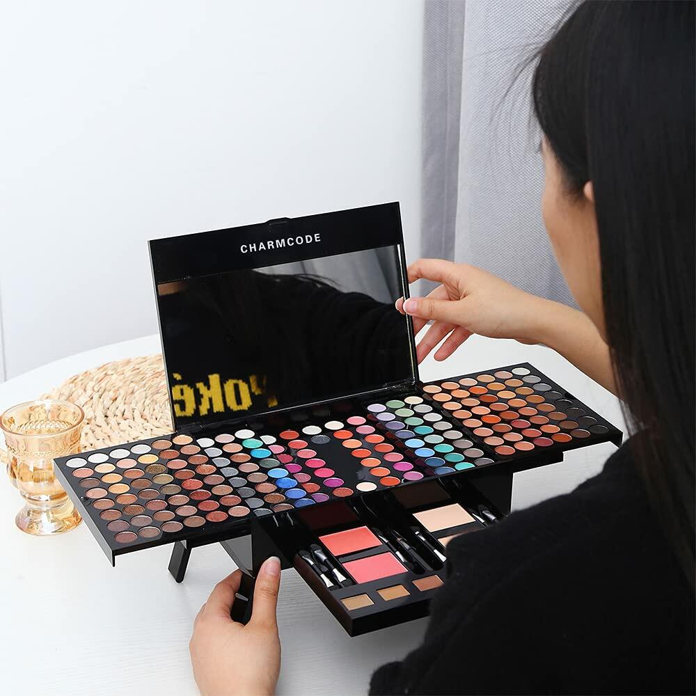 190 Colors Professional Makeup Palette Set - Waterproof & Highly Pigmented Eyeshadow, Blush, Contour Kit for All Skin Tones | Perfect for Daily Makeup, Party, Halloween & Professional Makeup Artists