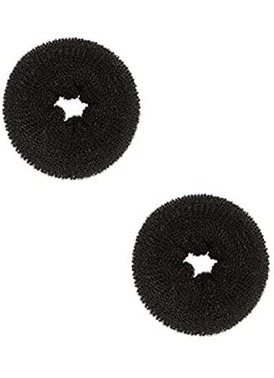 Tressed Up Hair Donut Bun Maker - 2 Pack Black Hair Styling Tool for Women & Girls | Perfect for Updos, Ponytails & Formal Occasions
