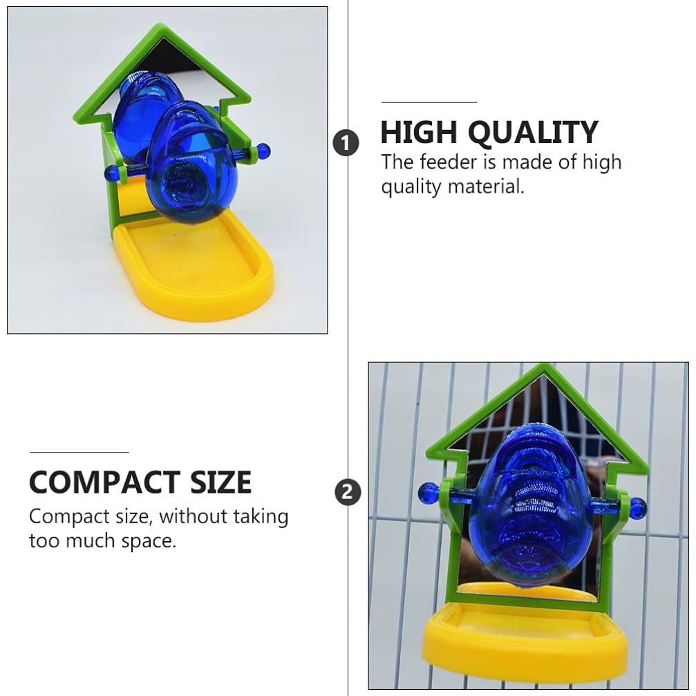 Premium Plastic Parrot Food Feeder & Dispenser - Adjustable Bird Food Bowl for Parakeets, Conures, Cockatiels | Interactive Training Toy for Bird Intelligence | Cage Mountable Feeding Cup (Random Color) - Perfect for Aviary, Home Cage & Training Sessions